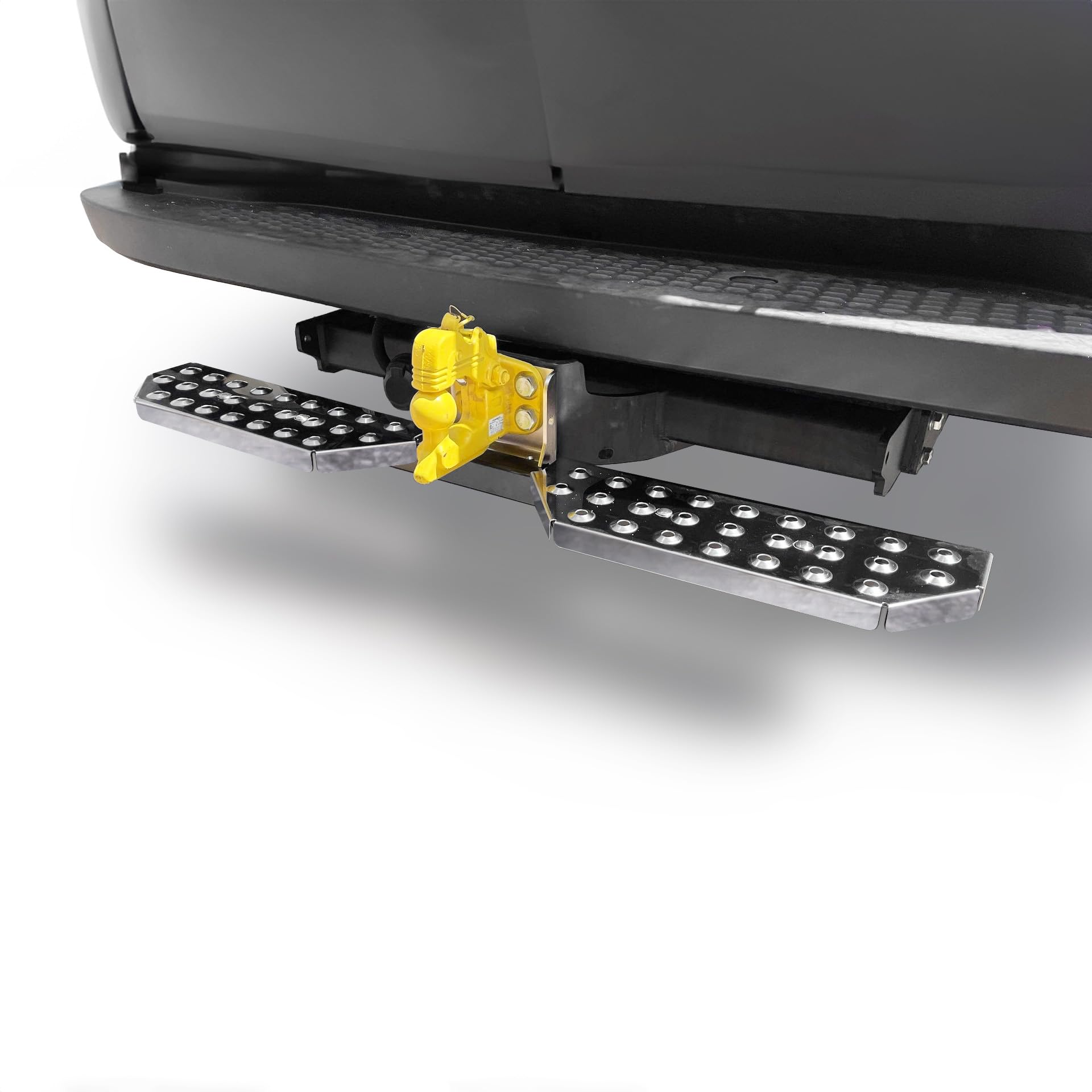 Marchepied arrière 1200 mm en Acier INOX perforé, pour véhicule avec attelage