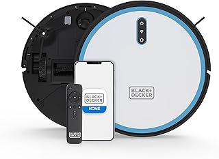 BLACK+DECKER Roboseries Robot Vacuum - 2000Pa Suction, Smart Mapping, App & Remote Control, 120 Min Runtime, Self-Chargin...