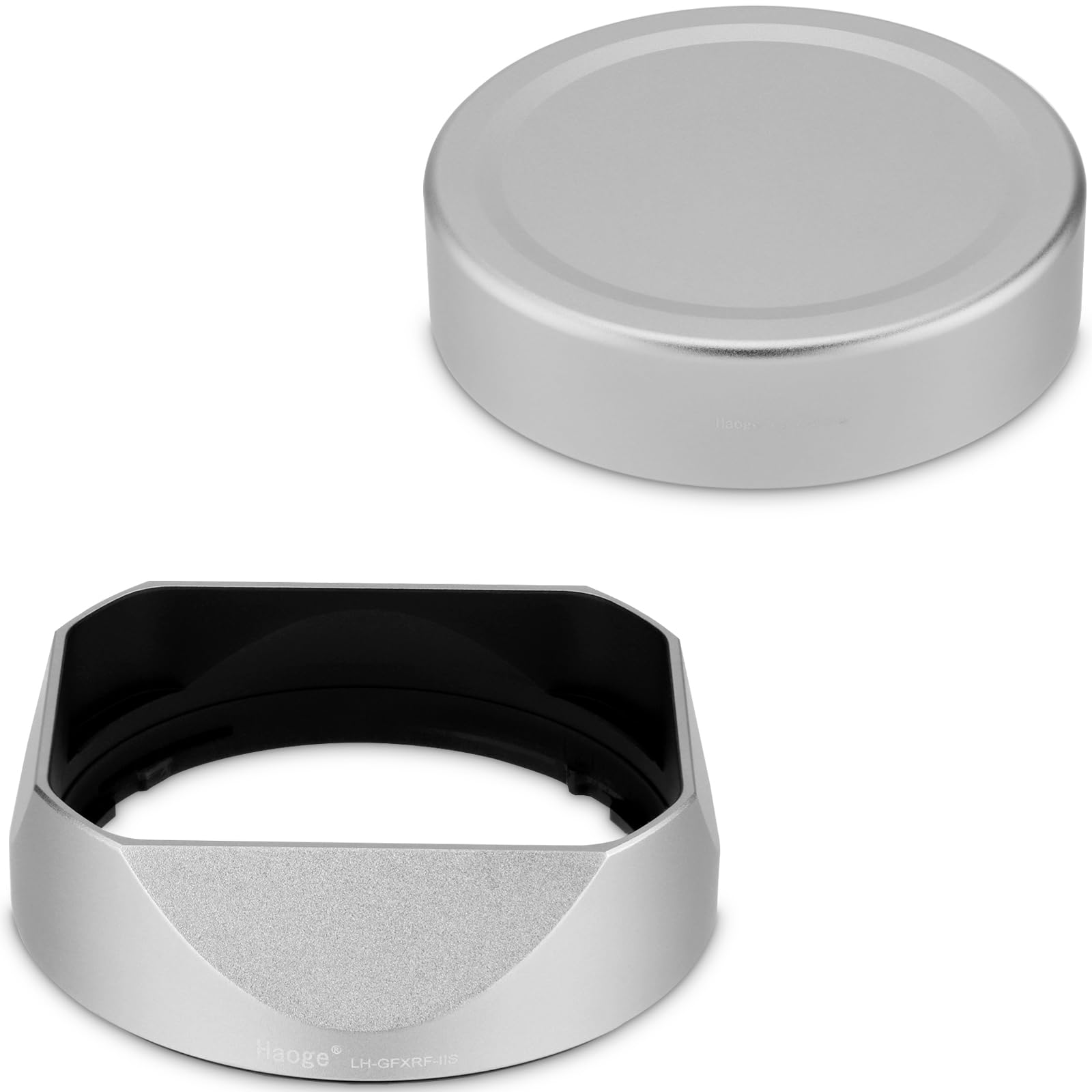 Haoge Pare-soleil Carré En Métal à Baïonnette Pour Fujifilm Fuji Fujinon XF 18 Mm F1.4 R LM WR Avec Kit De Capuchon Avant En Métal, Remplace Le Pare- Soleil D'objectif Fuji Xf18mmf/1.4 LH-XF18