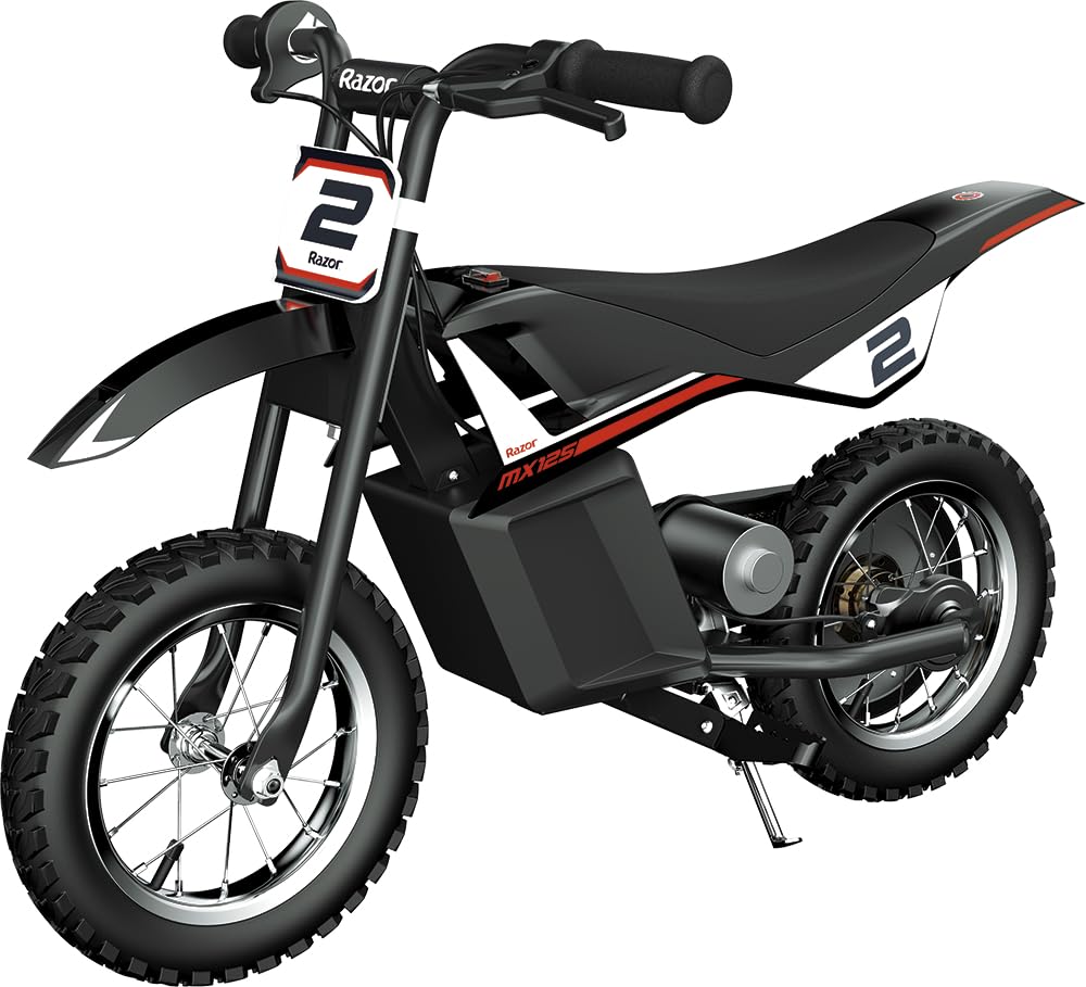 Razor MX125 W/Decals Electric Lithium Kids Dirt Bike With Speeds
