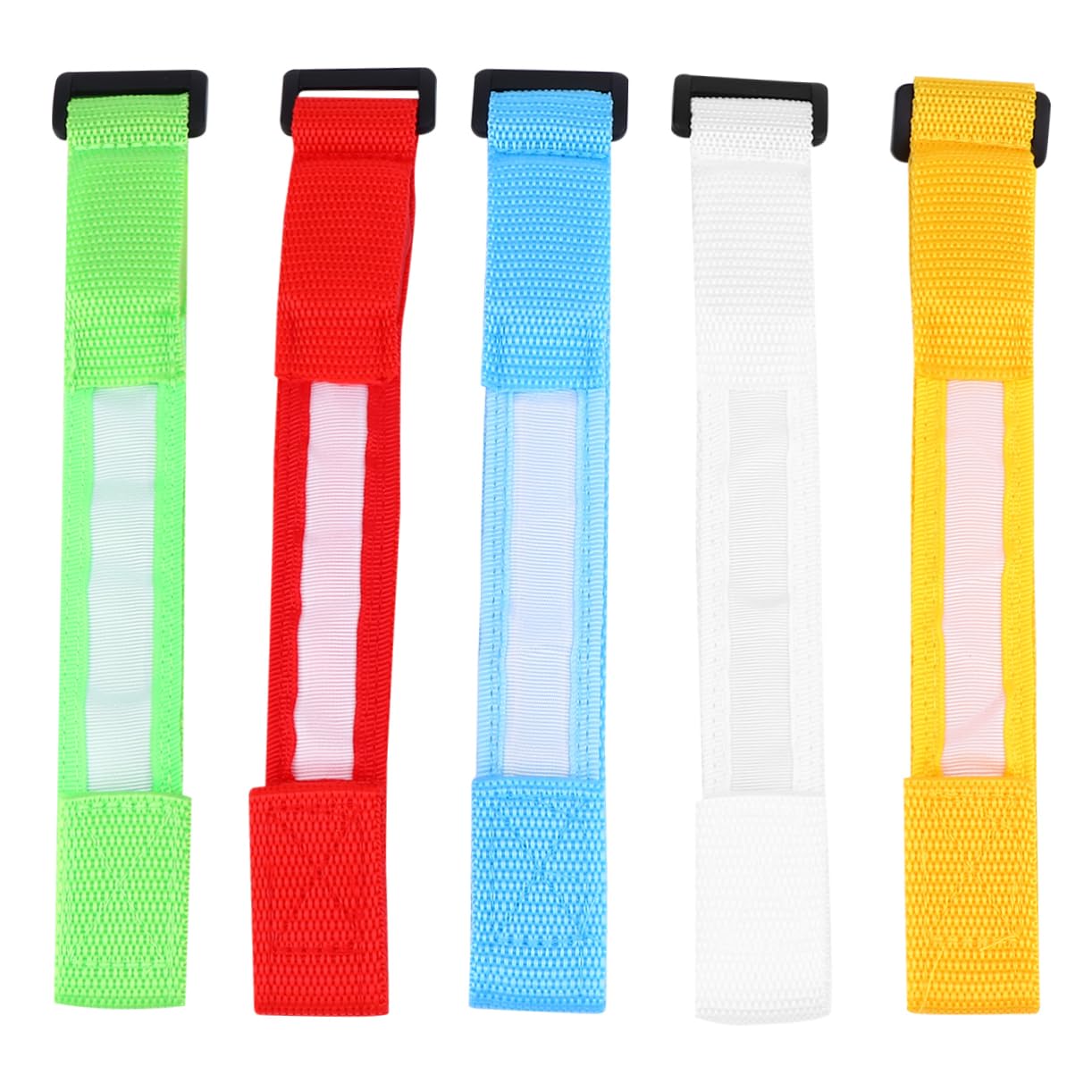 ifundom 5pcs LED Glowing Bracelets for Night Running Flashing Sports Wristbands Red Blue Yellow Friendly Comfortable Light Patterns for Safety and Parties