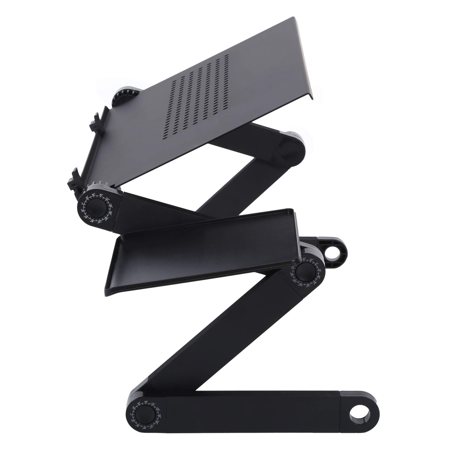 Domary Supporto per Laptop Pieghevole con Ripiano per Mouse Regolabile Uso in Ufficio Domestico - Lega di Alluminio Resistente 42x26 Cm