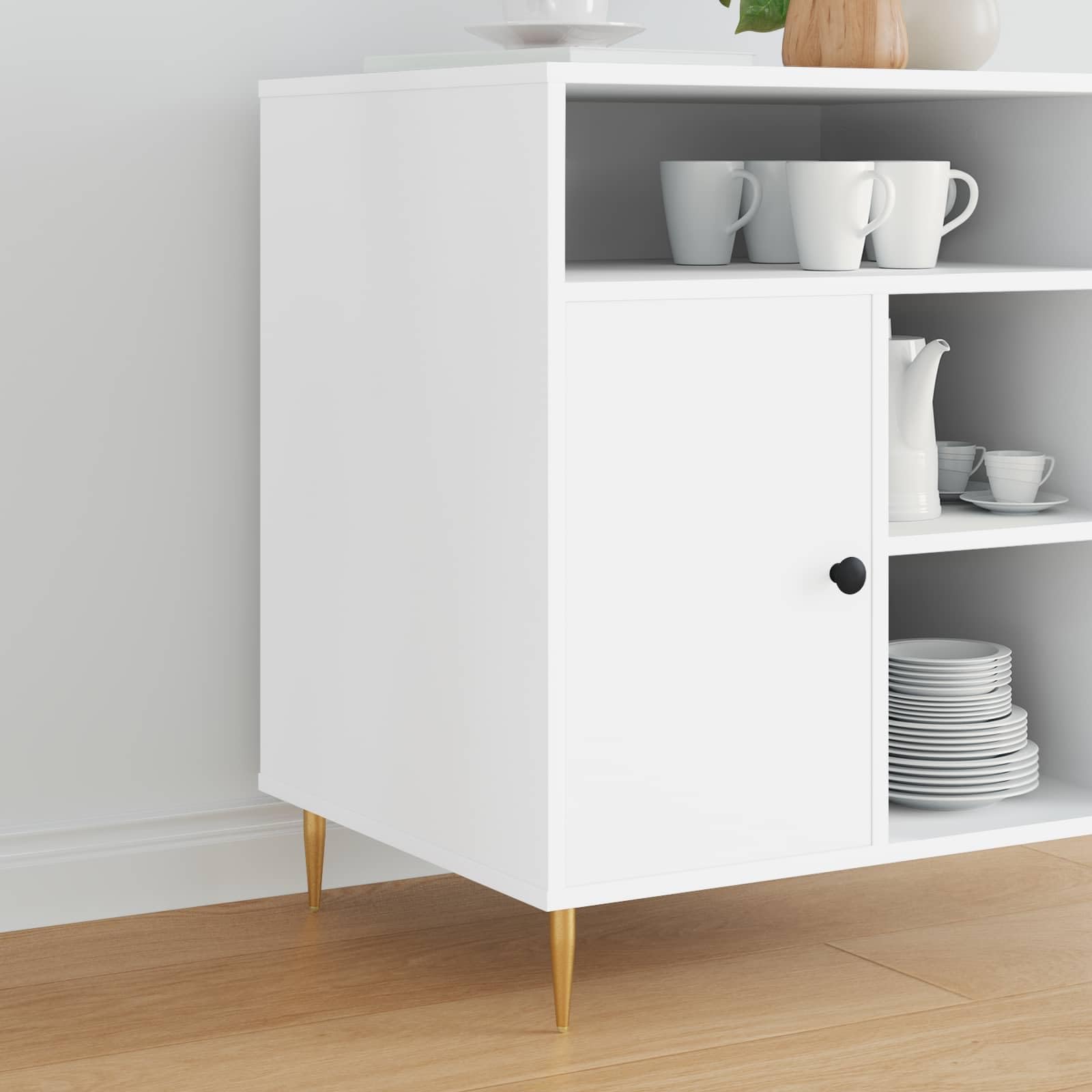 KFPOERTFGD Eisen-Möbelfüße 12 Stk. Kegelförmig 98 x 40 mm Gold | Schrank- & Kommoden-Upgrade, Mid-Century-Design, Stabil & Langlebig