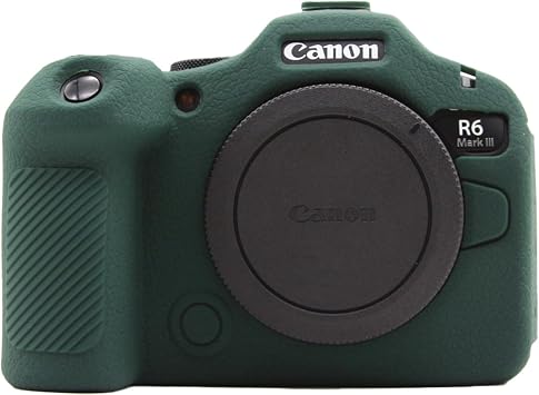 Easy Hood Camera case for Canon EOS R6 Mark III Digital CameraGreen | Soft Silicone, Lightweight, Slim Fit Camera Body Protective Case, Anti-Scratch, Dustproof, Shockproof, Enhanced Grip