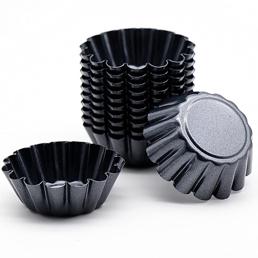 12 moldes antiadherentes para tarta de huevo, moldes antiadherentes, moldes para magdalenas, moldes para hacer tartas, herramientas reutilizables para hornear en cocina