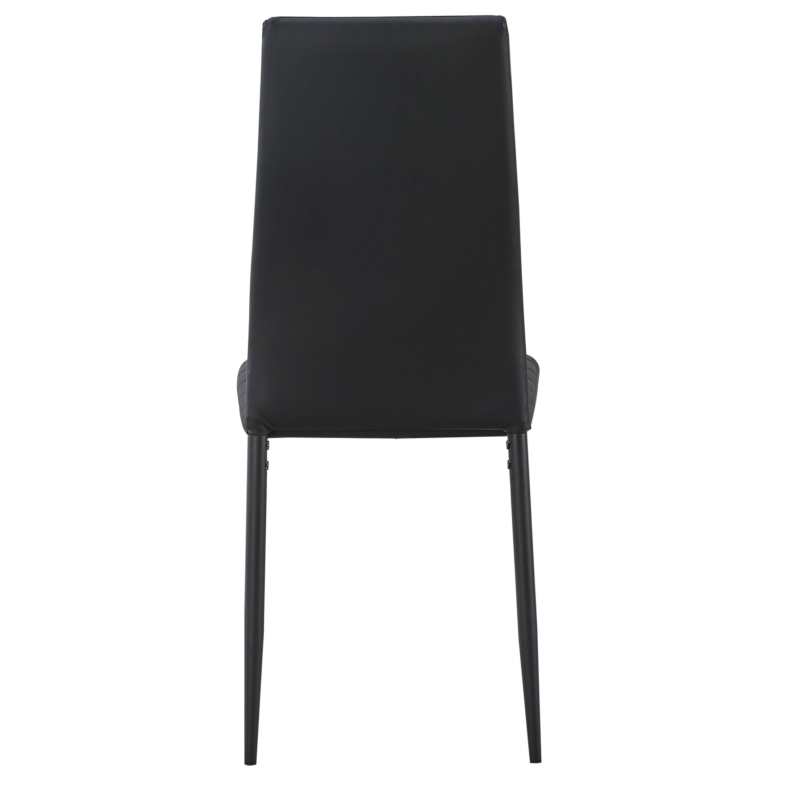 Miroytengo Pack de 4 Sillas Avat para Salón Comedor Estilo Moderno en Color Negro 42x96x52 cm
