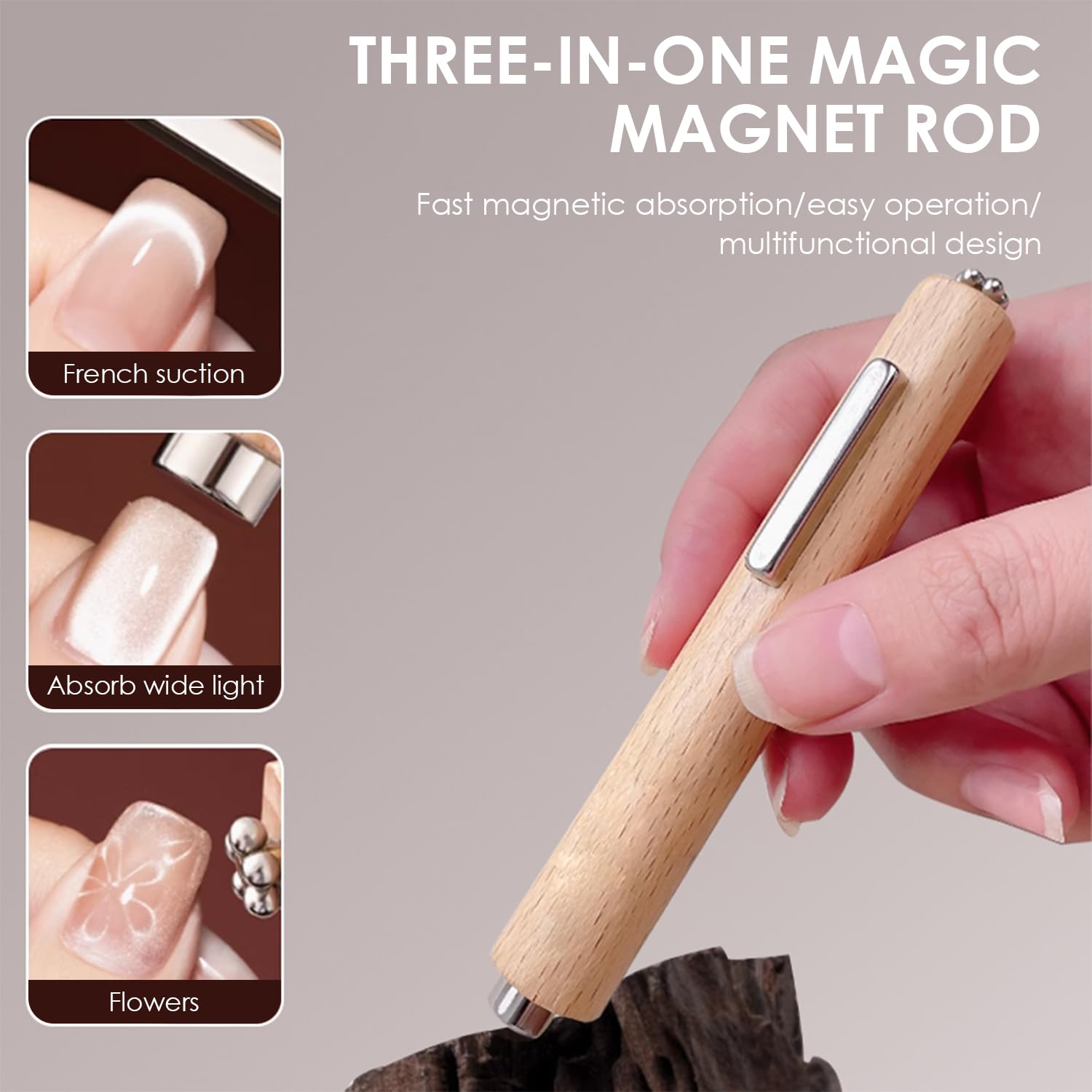 2 Pezzi di Occhio di Gatto Magneti, Chiodo Magnete Strumenti, Cilindrico Forte Magnetico Pietre, Adatto per Saloni di Bellezza E Casa Fai da Te Nail Art.