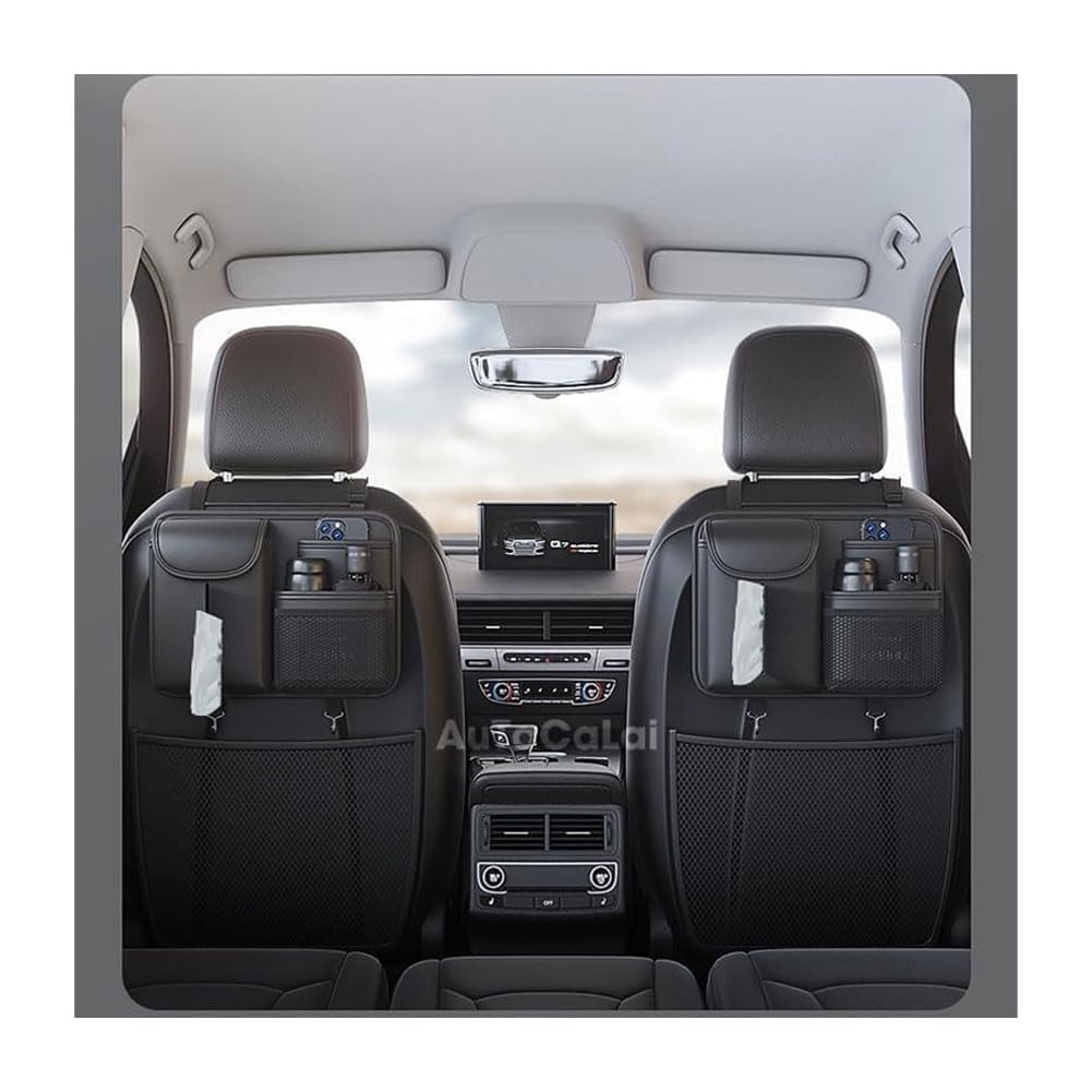 Organizer per Sedile Auto per Jeep Gladiator/Grand Cherokee, Organizzatore Sedili Tasca Portaoggetti Multi Tasche Seggiolino Schienale Accessories,B/Red