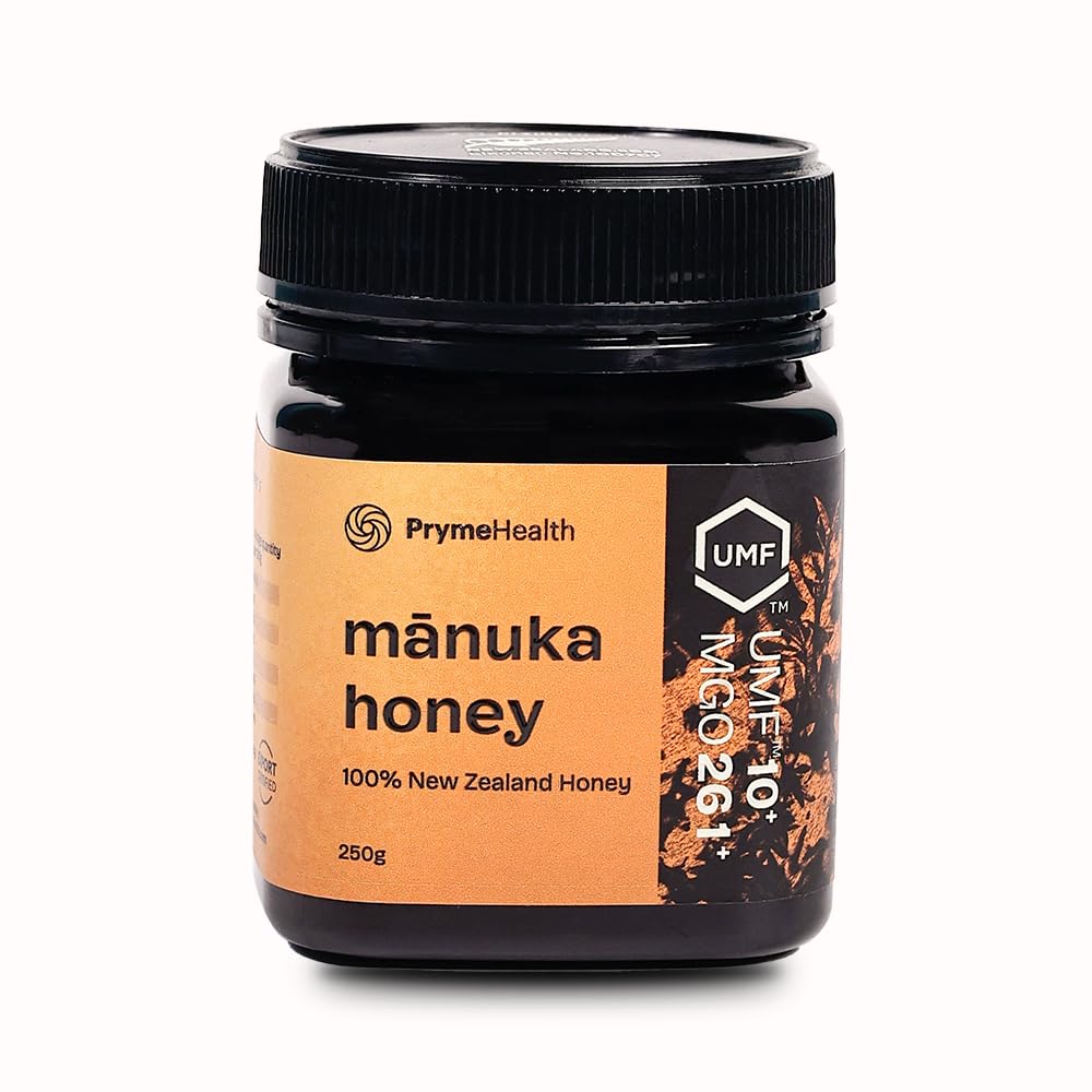 Pryme Health Premium Manuka Honey UMF 10+ MGO 263+ (250g) | 100% Pure & Natural New Zealand Honey | Certified Organic Honey for Immunity, Healing & Wellness