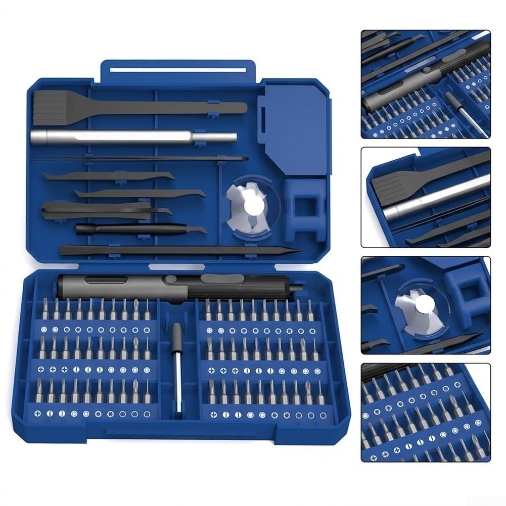 EasyByMall Elektrischer Schraubendreher Set 76-teilig für Laptop