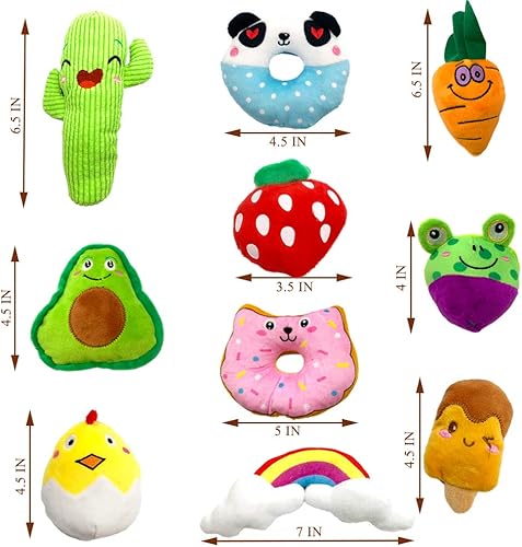 Miniatura 3 de Jalousie Paquete de 18 juguetes chirriantes para perros, lindos peluches para mascotas masticables para mascotas pequeñas y medianas - a granel