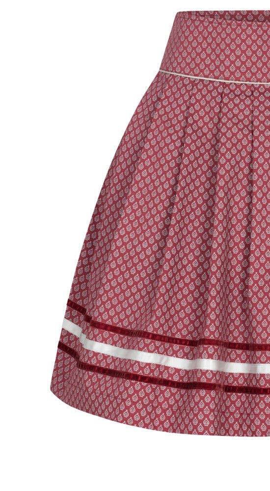 Nübler Rock Damen - Trachtenrock, Moderne bayrische Tracht, Rock Gloria Rot
