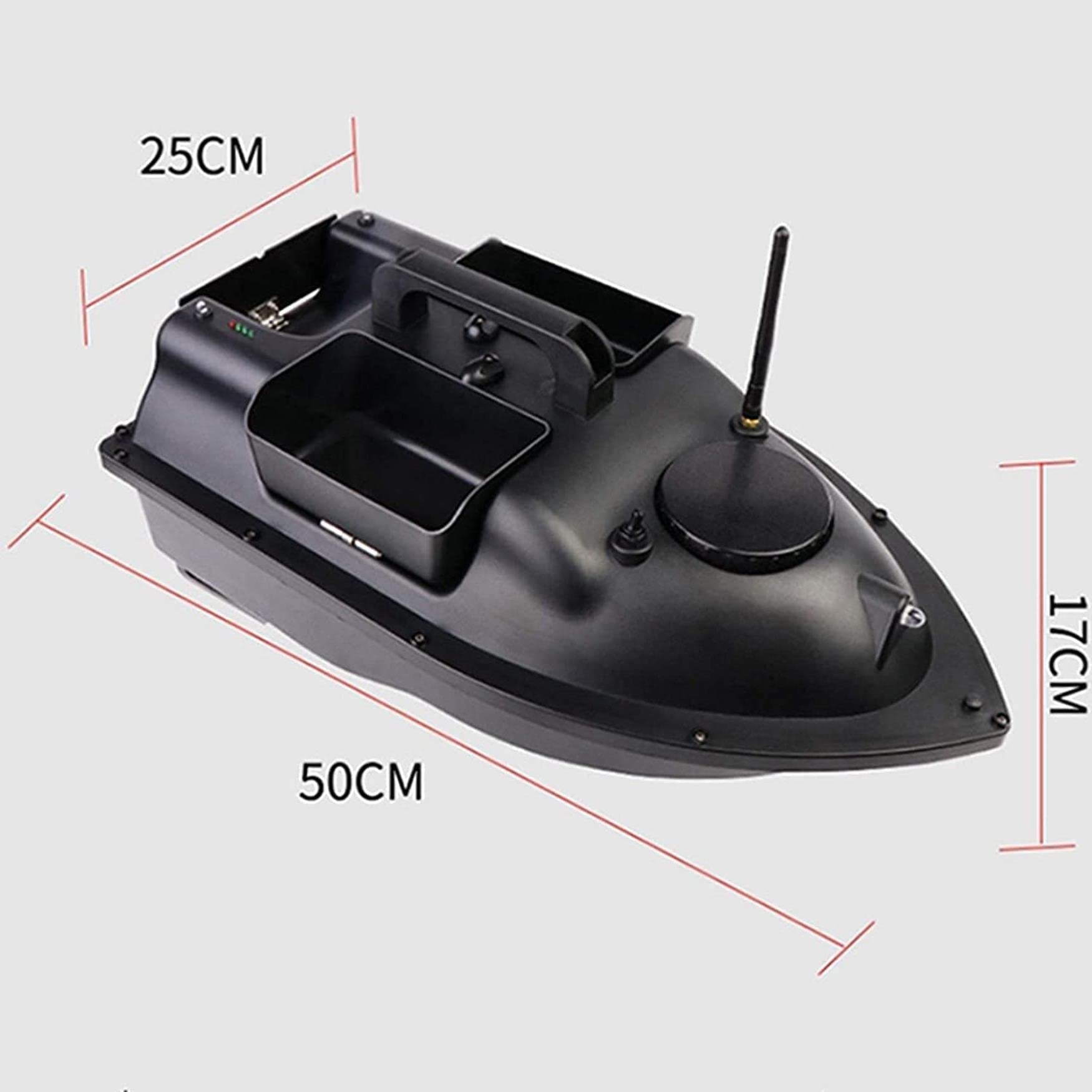 GPS 500m Intelligente RC Pesca Bait Boat Telecomando Barca Auto Cruise Una Chiave Ritorno Tre Imbuto 2kg Carico 12000mAh