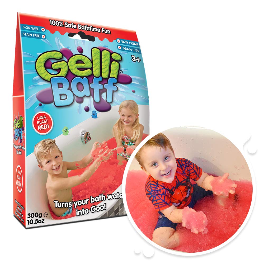 ZIMPLI - Gelli Baff Czerwony, 1 kąpiel lub 6 użyć do zabawy, zamienia wodę w żel, antystresowy, satysfakcjonujący prezent dla dzieci, zabawka Montessori, wyprodukowano w Wielkiej Brytanii