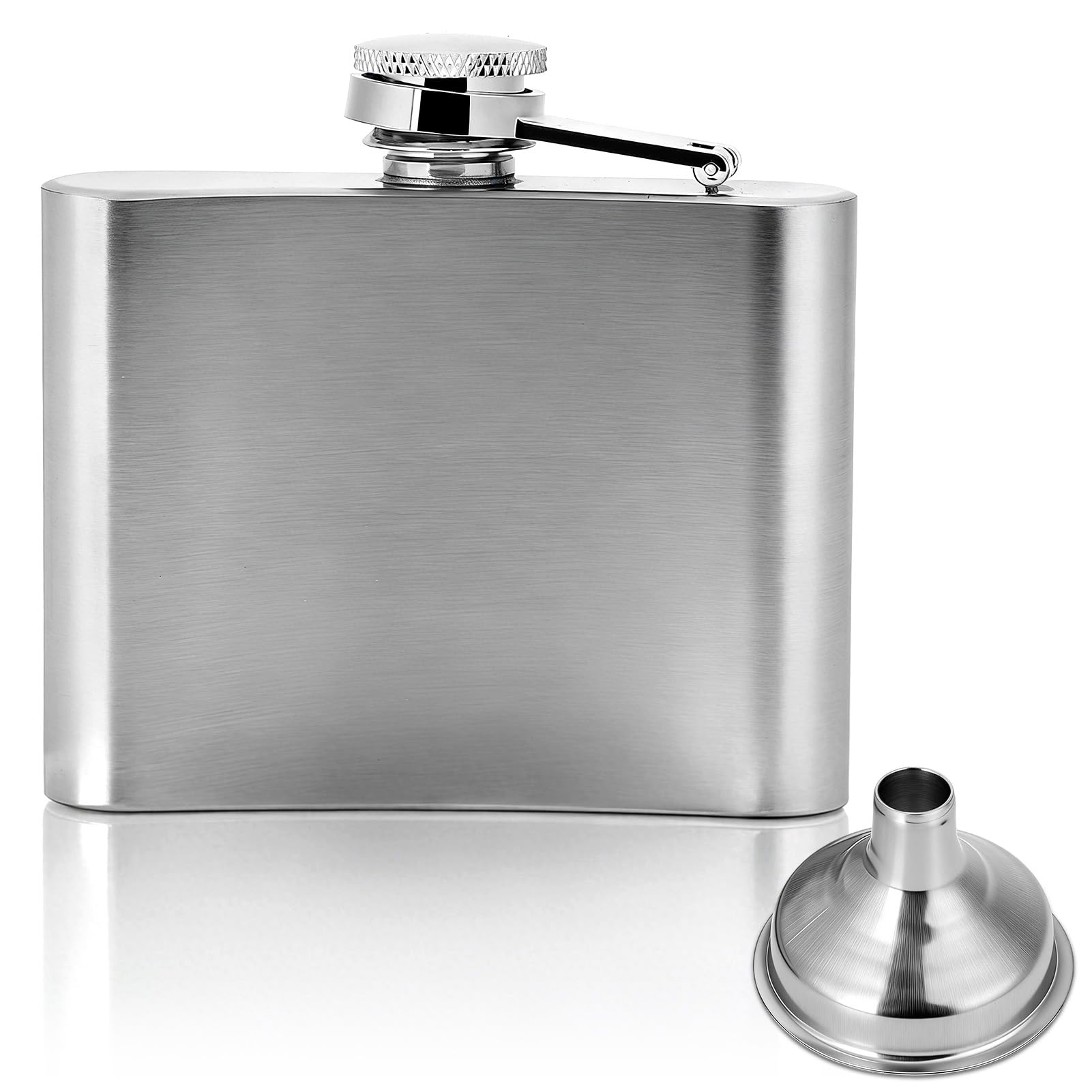 Flasque Alcool 5oz Acier Inoxydable – Fiole Poche Whisky Vin Camping Randonnée Pêche, Bouchon Vis Étanché