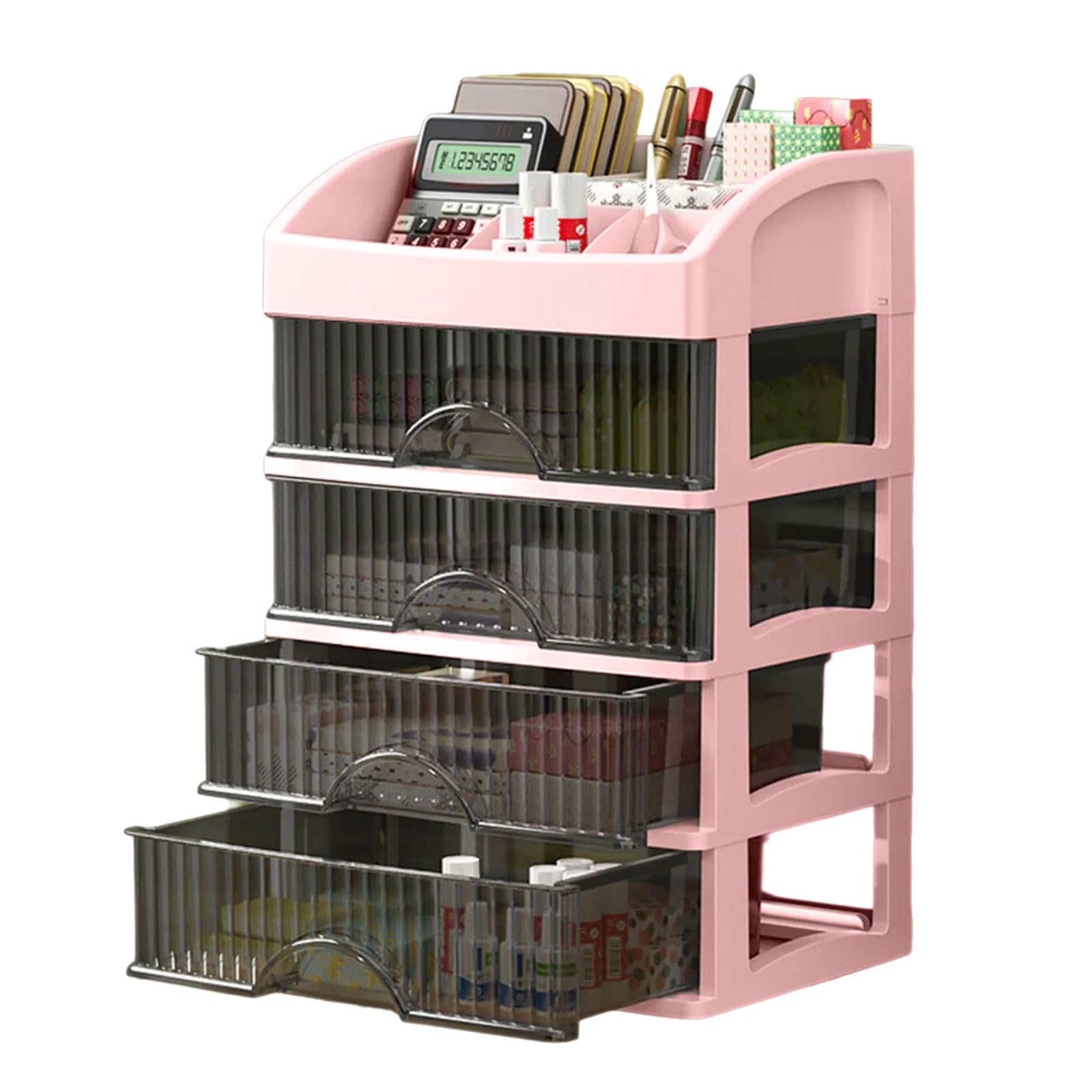 Yhplxyuus Streamlines Multipurpose Drawer Desktop Cabinet for Organized Study Area and Desks Accessory Household Use Multilayer Storage Box