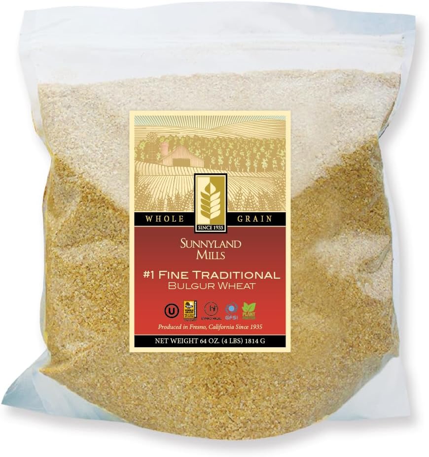#1 Fine Traditional Bulgur Wheat, 4lbs (2 pack)