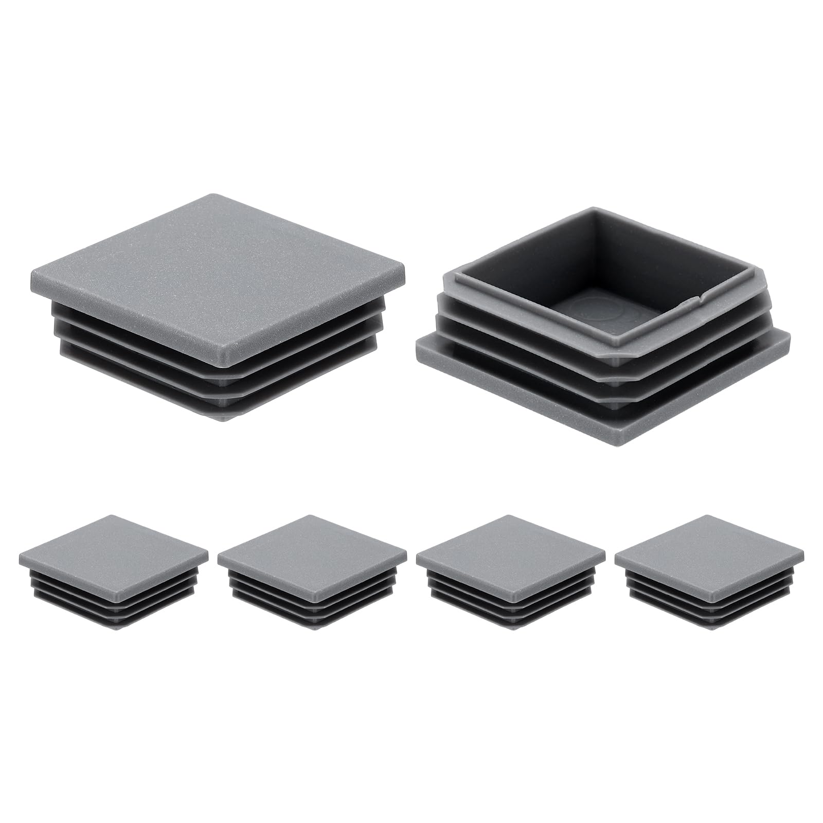 Embouts de chaise carrés 50x50 mm gris pour rénover les meubles de jardin