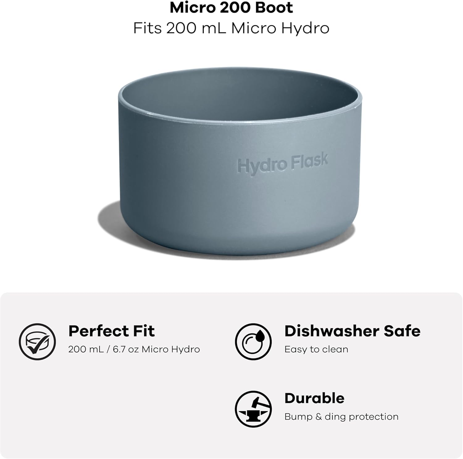 Hydro Flask Micro Bottle Boot - Bottom Protector Sleeve - Silicone Mini Water Bottle Accessory Mermaid Green