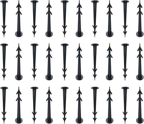 LC LICTOP Estacas de anclaje de paisaje de plástico negro de 6 pulgadas para jardín, césped, patio, paisajismo, 30 piezas disponible en Yaxa Peru
