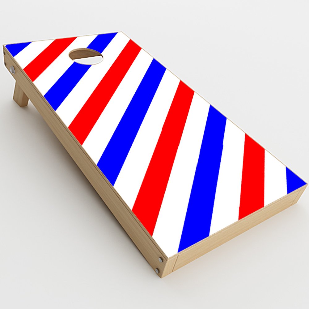 Skin Decal Vinyl Wrap for Cornhole Game Board Bag Toss (2xpcs.) Skins Stickers Cover/Barber Shop Poll