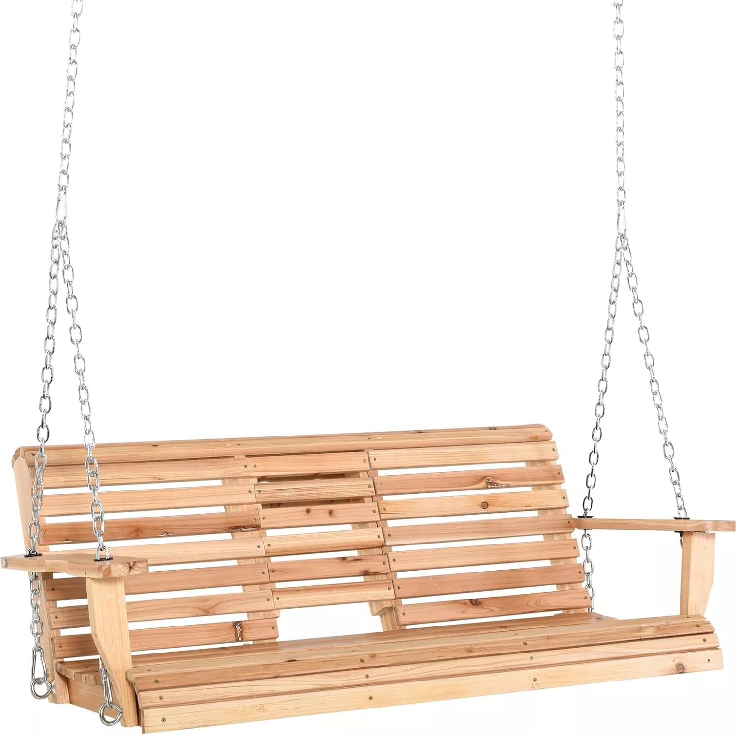 VcJta Wooden Porch Swing BENCH Folding Table 3Seater