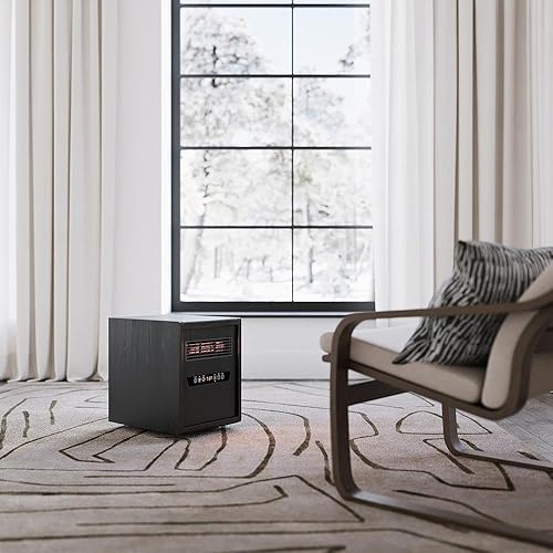 Miniatura 8 de Modern Ember Calentador de espacio infrarrojo portátil con pantalla táctil LED y control remoto, temporizador de 12 horas, calentamiento rápido de