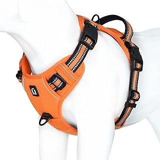 No-Pull Dog Harness for Small, Large and Medium Dogs - Soft, Breathable, Adjustable, Reflective with Padded Handle - Anti-Pull Chest Harness product image