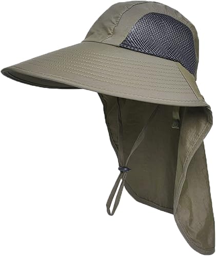 Miniatura 37 de Sombrero de sol para hombres y mujeres con solapa para el cuello, protección UV UPF 50+, sombreros de pesca para senderismo, sombrero de ala ancha