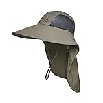 Sun Hat for Men Women with Neck Flap,UPF 50+ UV Protective Hiking Fishing Hats,Wide Brim Sun Hat for Women&Men 