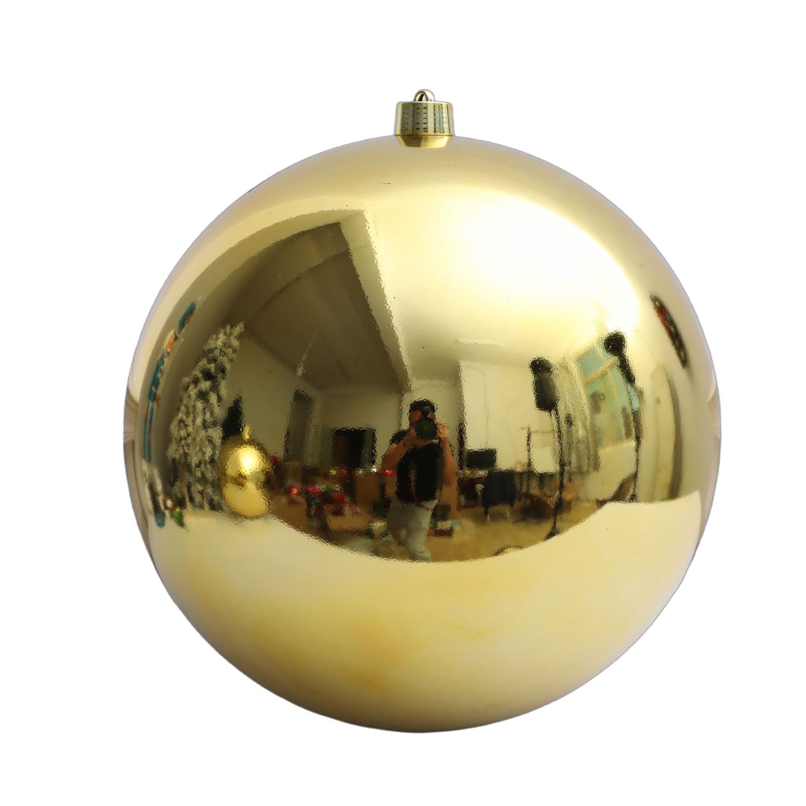 Shinning Plastomer Christmas Ball Decorations Shatterproof Decorative Baubles Ornament for Christmas Tree Mantels Door Tree Balls Gold