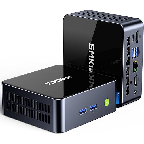 GMKtec M3 Ultra Mini PC with Intel Core i7 12700H (14C/20T 4.7 GHz), 32GB DDR4 RAM+1TB NVMe SSD, Mini Desktop Computer Iris XE Graphics, Triple 4K Display, WiFi 6, BT5.2, USB-C