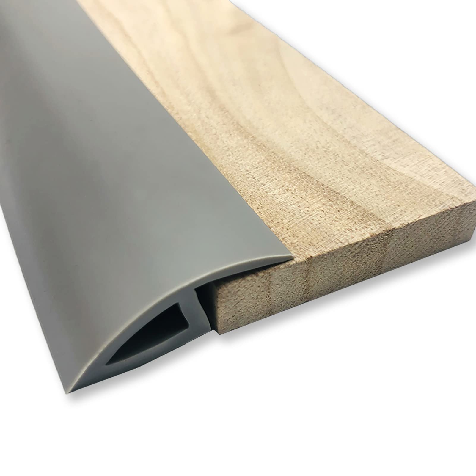 Pulaif Dark Grey Threshold Strip,Floor Transition Strips, Flexible Transition Strip For Flooring Connection, Wood Grain Edge Protector Corner Wall Trim, Pvc Door Thresholds Floors Seam Sealing (Color : Black) (Color