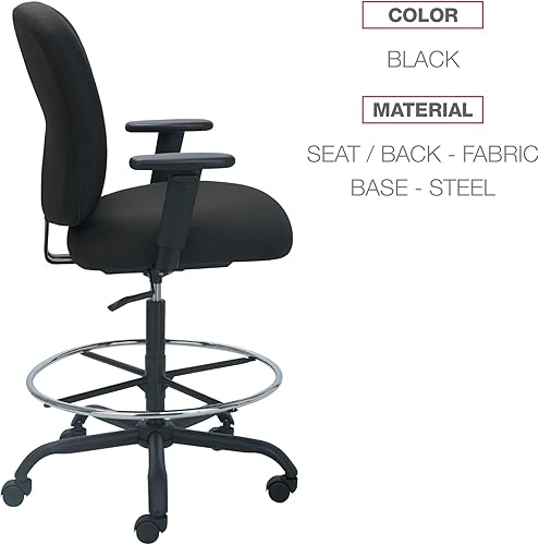 Miniatura 3 de Alera ALE Mota Series - Taburete grande y alto, color negro