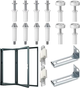 Bifold Door Hardware Kit - Kitchen Bi-fold Door Hardware, Metal Bi-fold Hinges, Metal Door Accessories, Closet Door Hardware, Professional Closet Door Hardware, Repair Replacement Parts, Precision