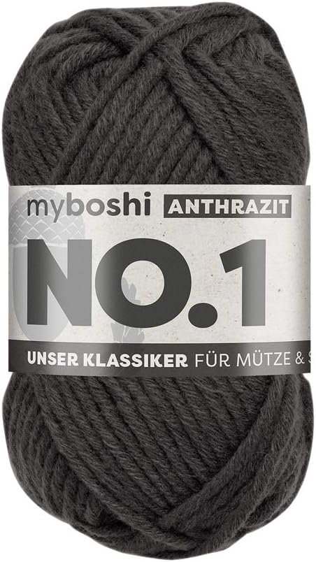 50g myboshi original No.1 Wolle Fb.195 anthrazit