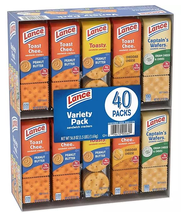 La'nce Variety Pack Sandwich Crackers, 40 pk.