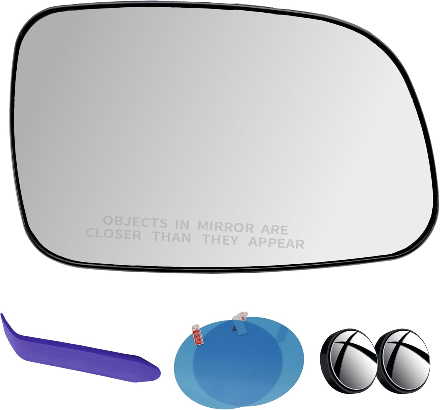 EAP Passenger Side Mirror Glass Compatible with Jeep Grand Cherokee 1999-2004, Heated, 5017072AA, 5013636AA