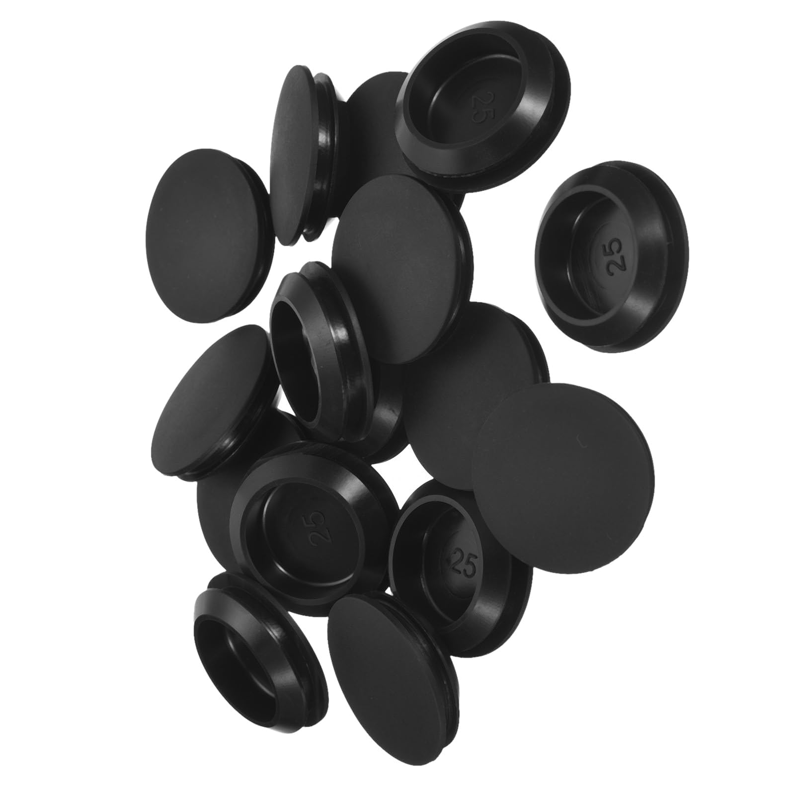 ROWORKX 25-27mm Silicone Snap-In Hole Plugs, 16PCS Rubber Blanking Plugs