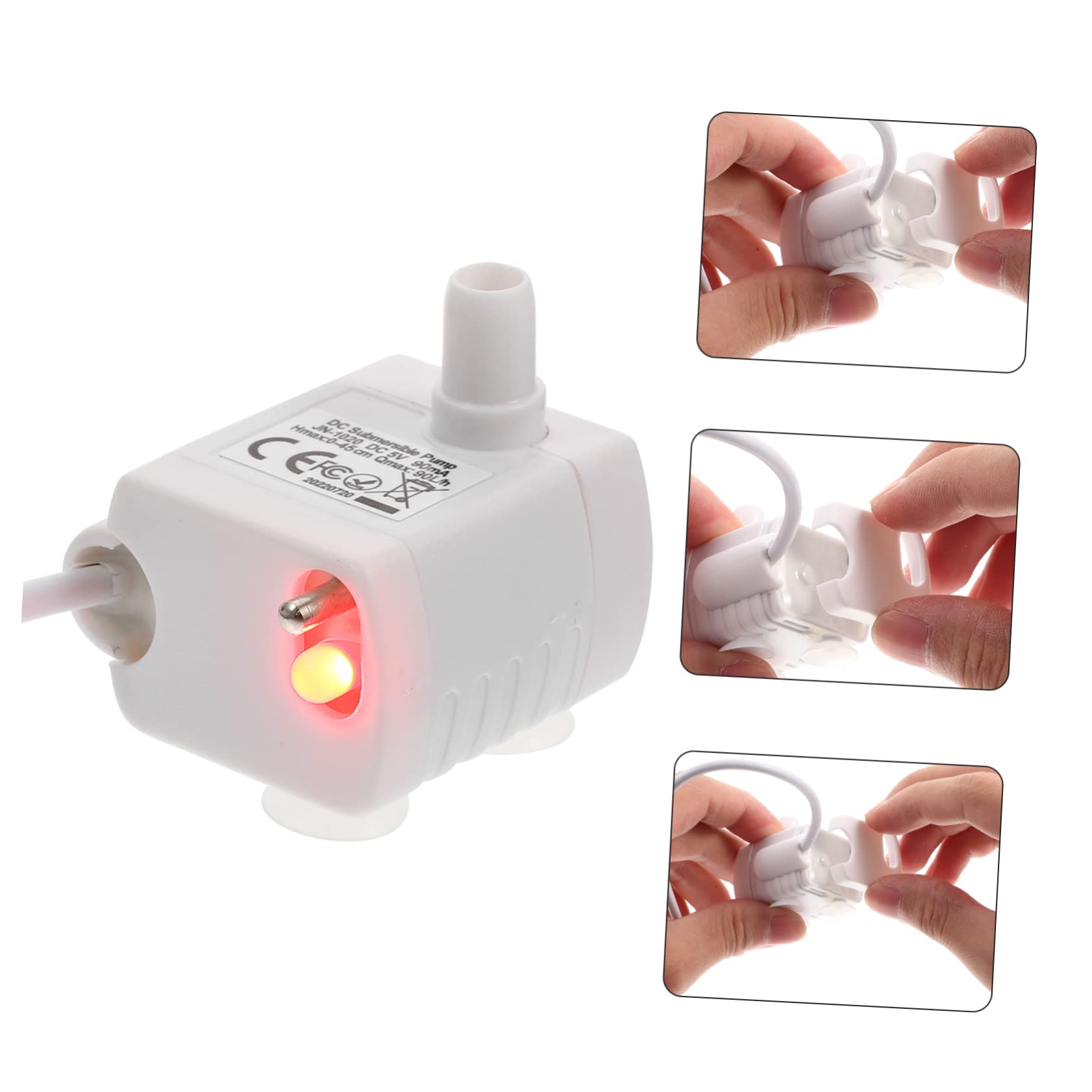 SOIMISS Bomba de Fuente para Gatos, Bomba de Agua Sumergible de Abs, 5v1a, Repuesto para Dispensador de Agua de Mascotas, Uso Doméstico