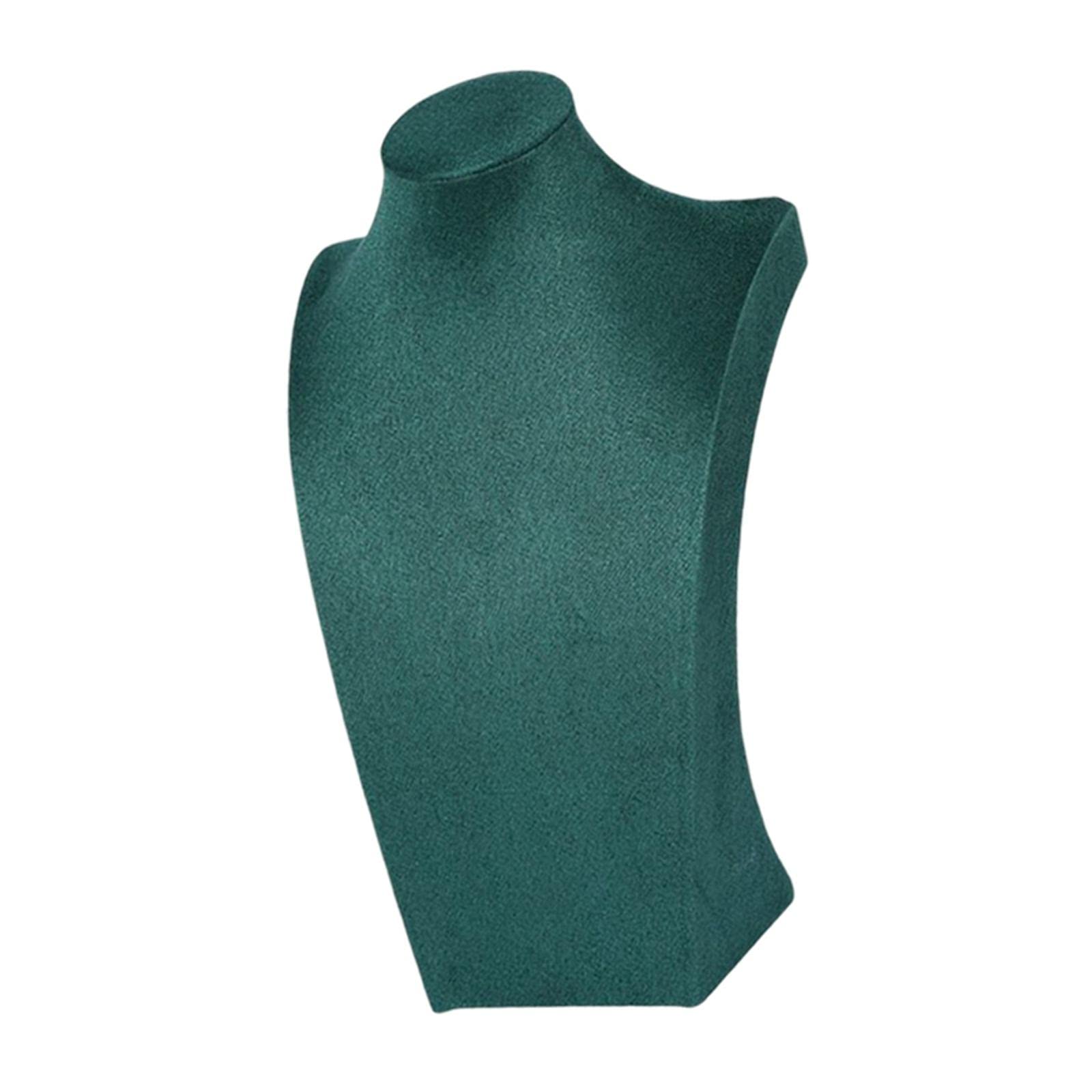 Mannequin pour collier vert foncé idéal pour sublimer une vitrine de bijoux