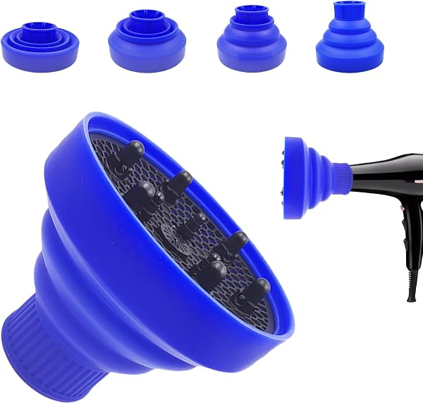 Diffusore pieghevole in silicone 4,2–4,8 cm blu