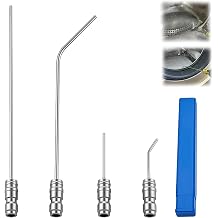 4 Pack Pressure Washer Nozzle Kit, Stainless Steel Needle Nozzle Set, 1/4" Quick Connect, Power Washer Attachments for Washing Machine, AC Coil, Water Heater, Auto Detailing, Appliance Cleaning