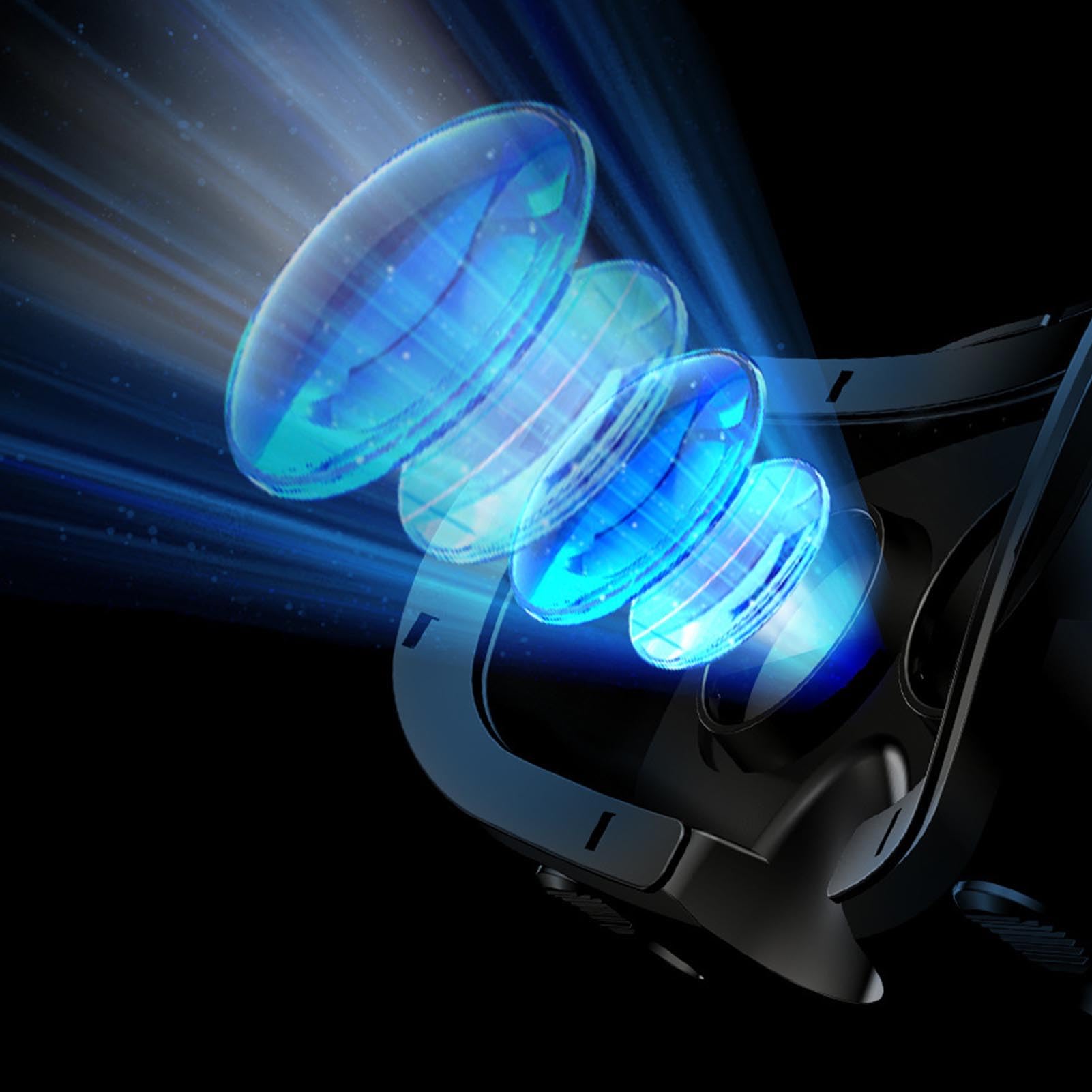 POENVFPO Cuffie per Realtà Virtuale Ampio Angolo di Visione Regolabile Blocco Luce Blu Cuffie Altoparlante Occhiali VR per Telefono Adatte per Utenti
