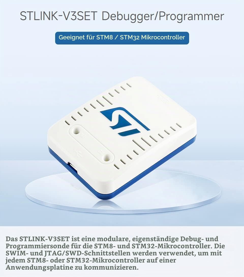 Waveshare STLINK-V3SET Modular in-Circuit Debugger and Programmer for STM32/STM8 Microcontrollers Stand-Alone Probe Bridge and Virtual COM Port Interface