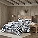 Woolrich Reversible Quilt Cabin Lifestyle Design - All Season, Breathable Coverlet Bedspread Bedding Set, Matching Shams, Oversized Full/Queen, Sweetwater, Moose Black/Grey 3 Piece