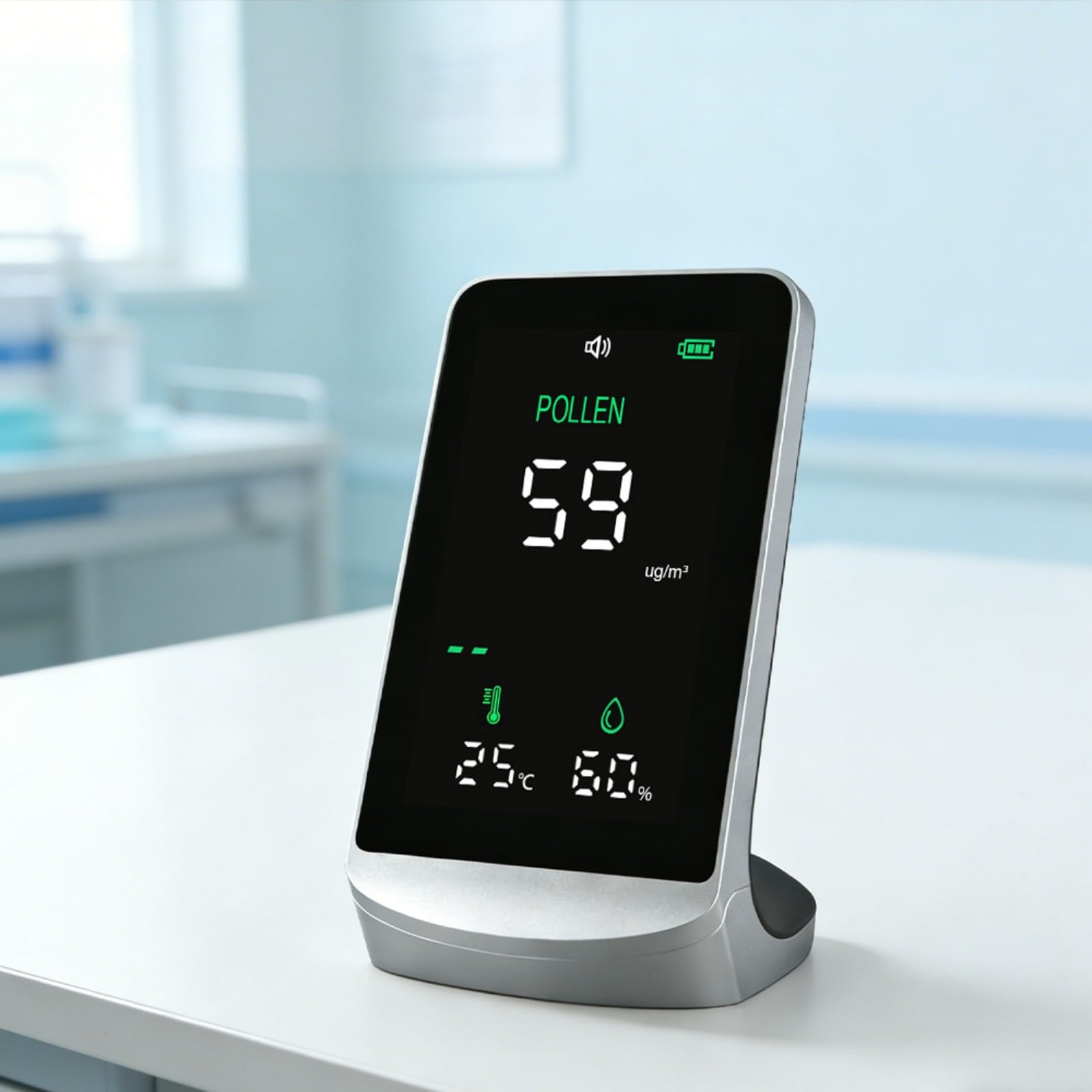 Analizadores multifunción de calidad del aire que detectan polen, polvo, humedad y temperatura para monitoreo ambiental Medidor de temperatura y humedad Detector de aire para hogar