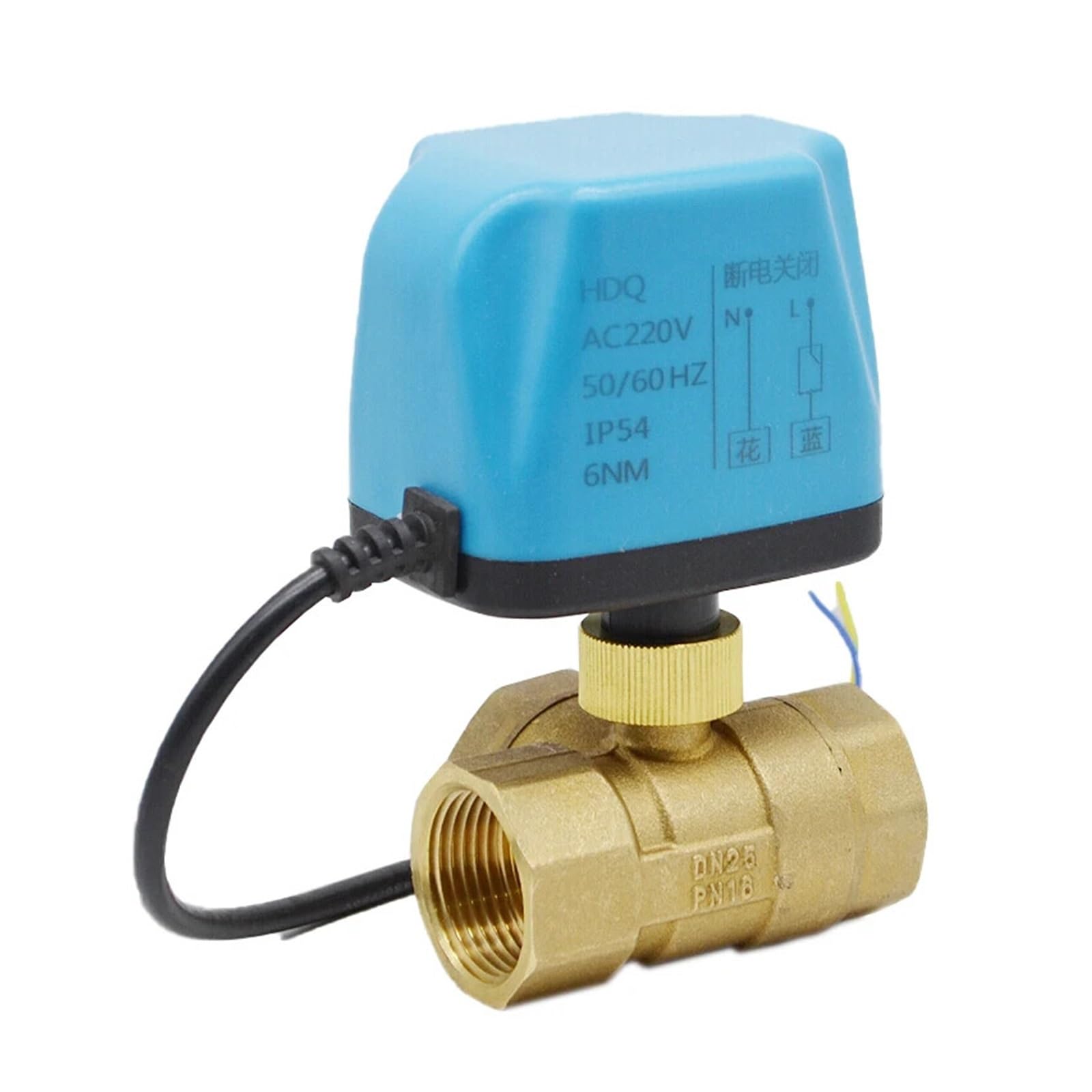 1-1/2'' Normally Open Three Way Motorized Ball Valve Two Wire Electric(220V-CR04)
