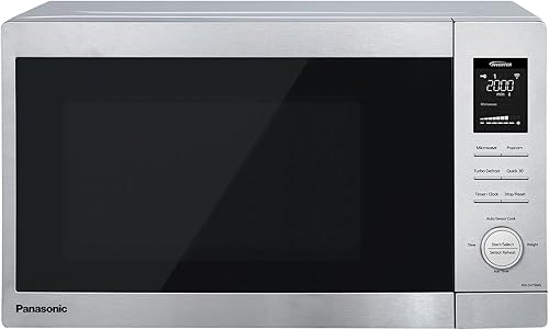 Panasonic NN-SV79MS - Inversor inteligente de 1.4 pies cúbicos funciona con horno microondas de encimera Alexa, potencia de 1200 vatios con sensor