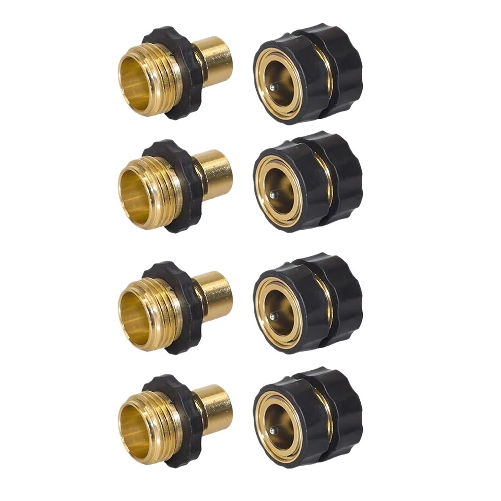 Connettore for tubo da giardino, raccordo maschio e femmina da 3/4 pollici(4 Set)